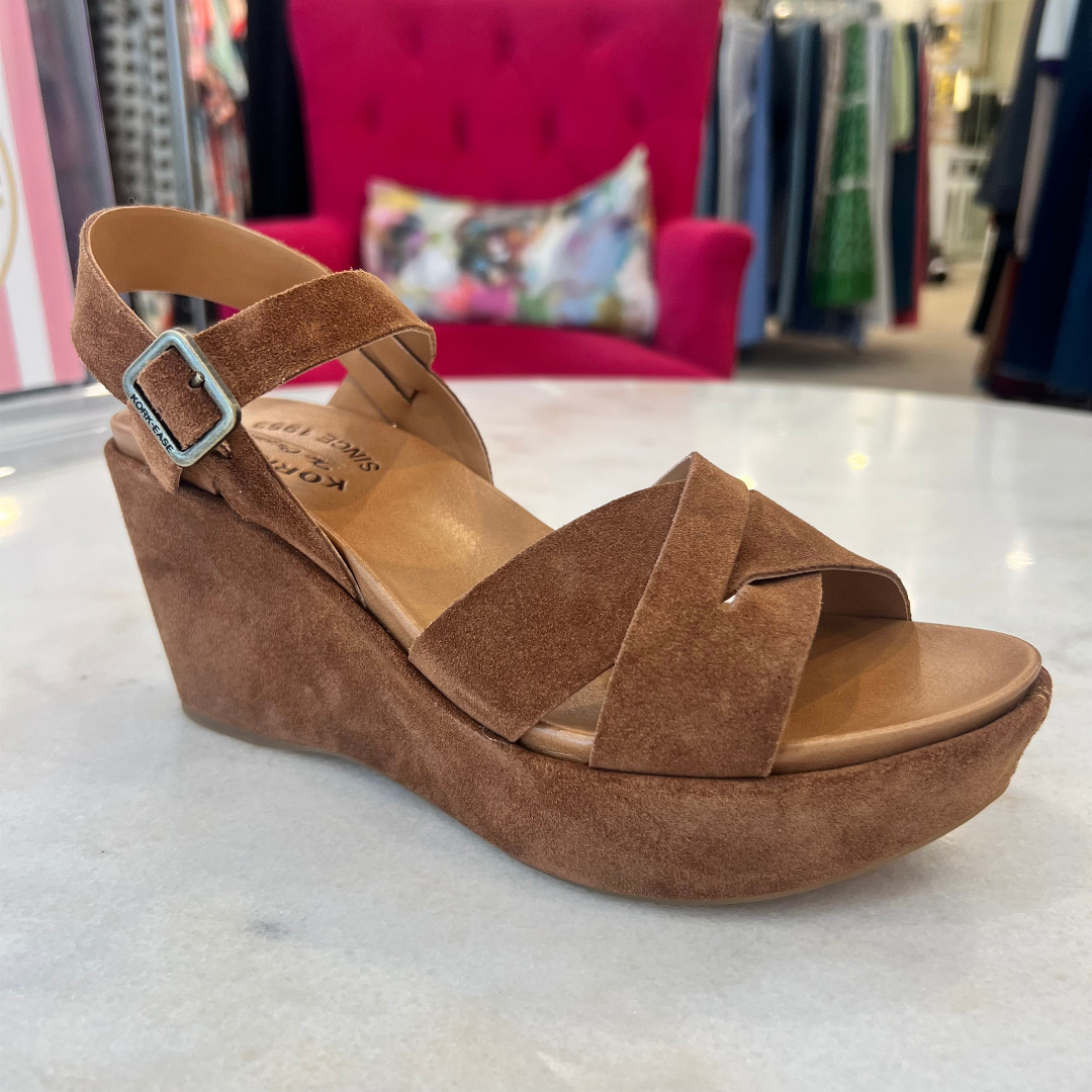 Ava 2.0 Suede Wedge - Brown
