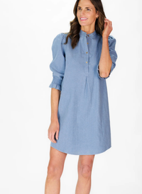 Percy Popover Dress - Chambray