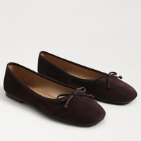 Alie Suede Flats - Cafe Noir