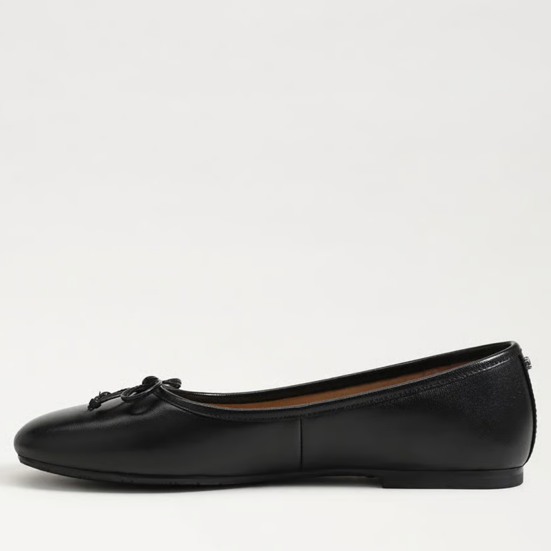 Alie Leather Flats - Black