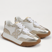 Langley Sneaker - White + Gold
