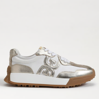 Langley Sneaker - White + Gold