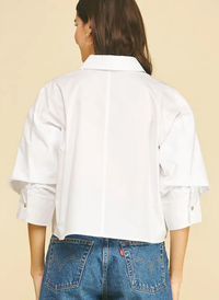 Sleeve Cinch Detail Top