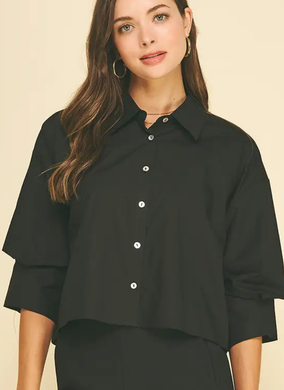 Sleeve Cinch Detail Top