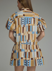 Marnie Abstract Block Print Dress