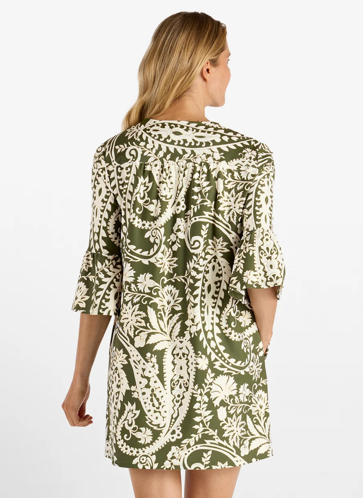 Kerry Dress - Wild Paisley Loden Gold
