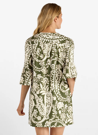 Kerry Dress - Wild Paisley Loden Gold