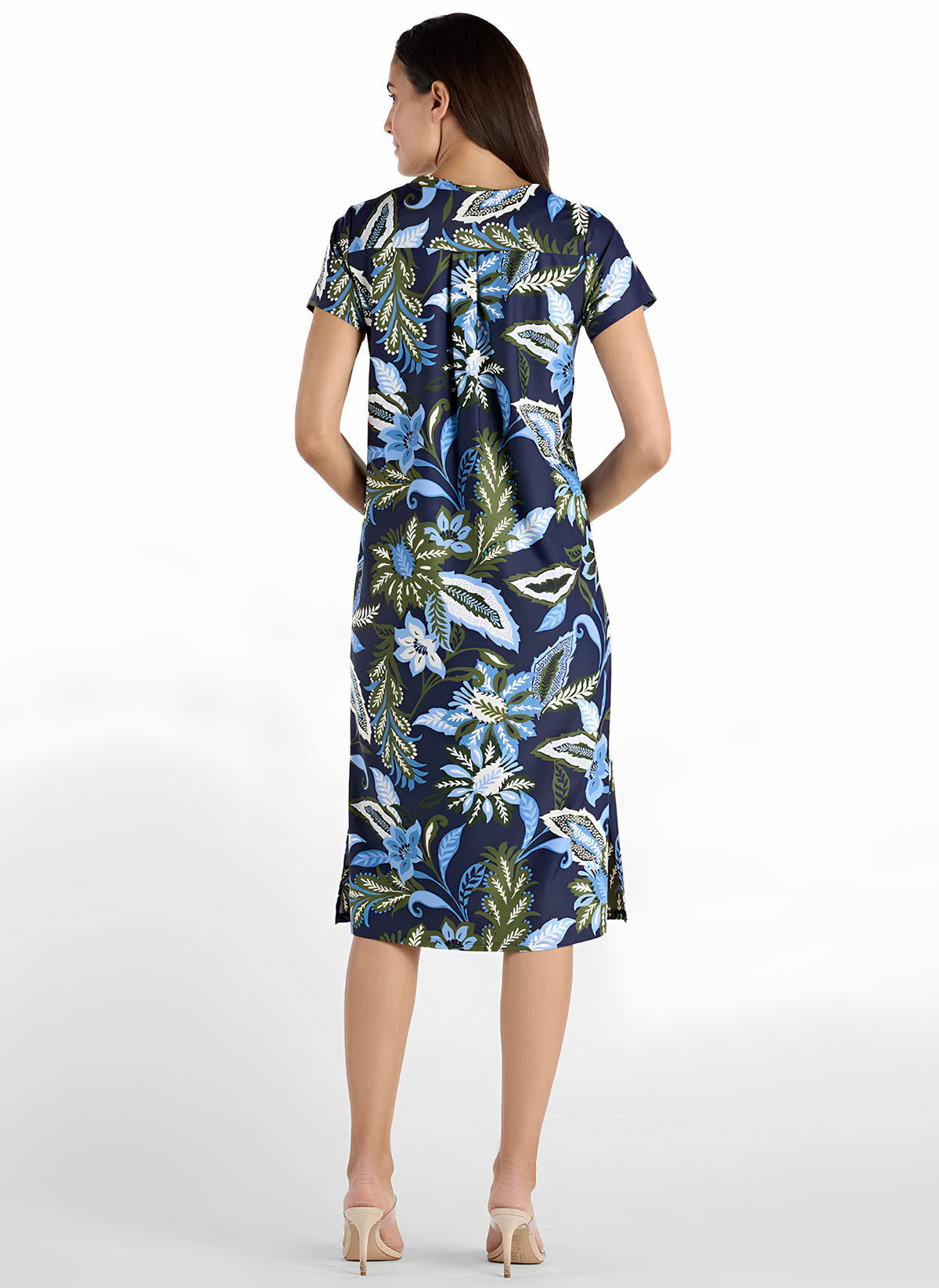 Ella Midi Dress - Falling Floral Navy