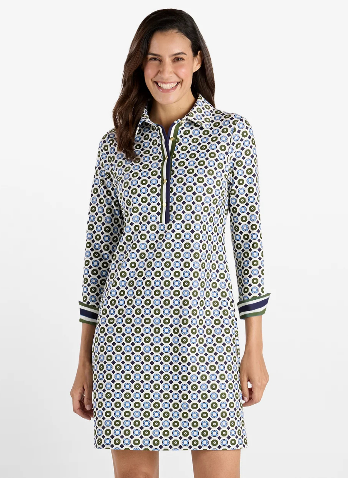 Naomi Dress - Birdseye Geo
