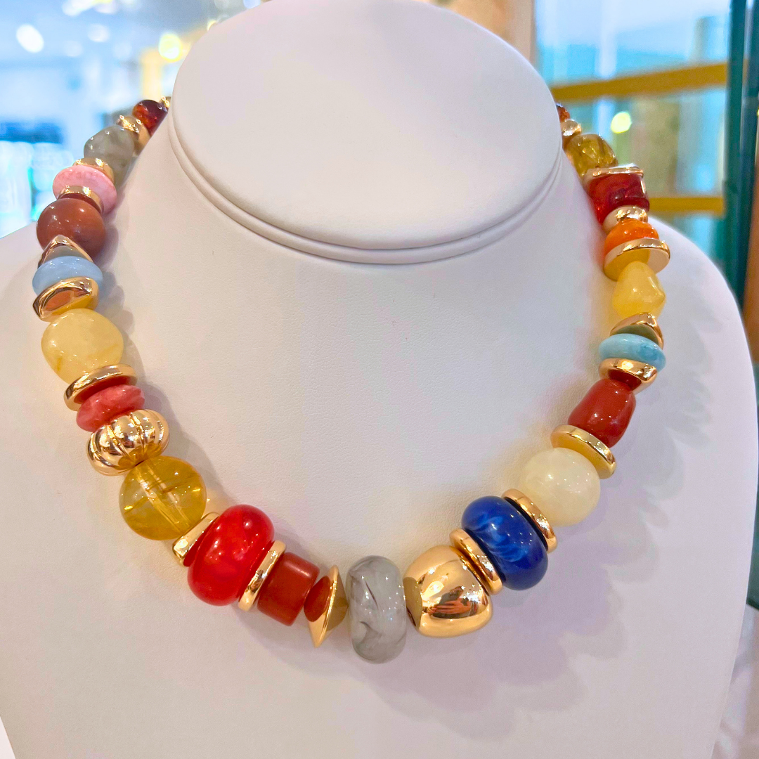 Lucie Acrylic Beaded Necklace
