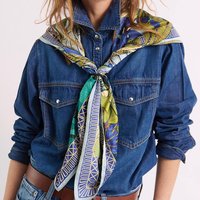 Med Jardin Blue Scarf