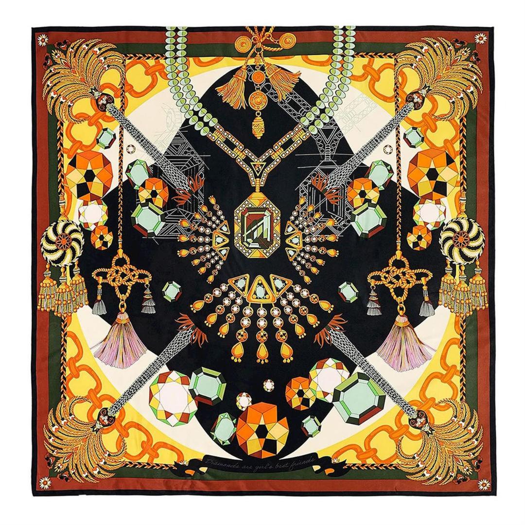 Med Diamonds Noir Scarf
