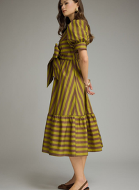 Modern Stripe Midi Dress