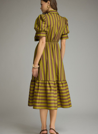 Modern Stripe Midi Dress