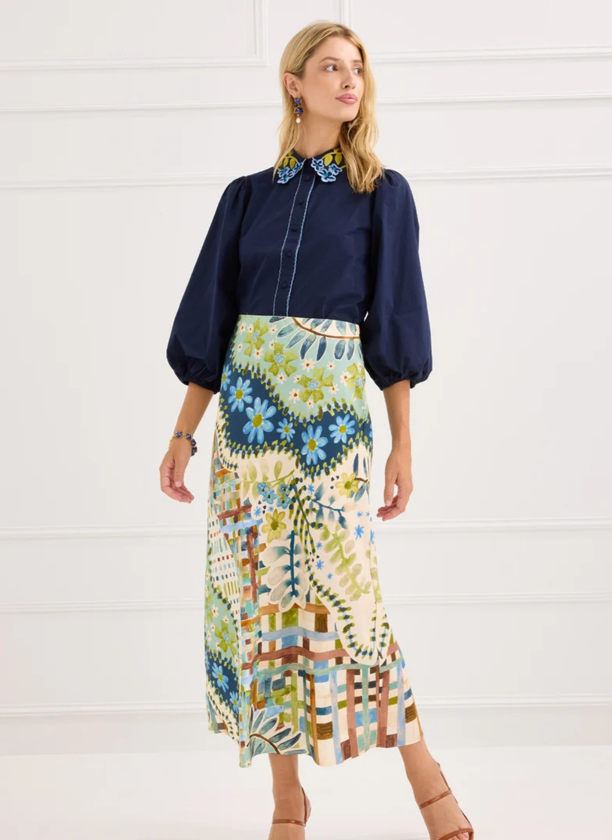 Hillary Skirt - Mosaic Meadow