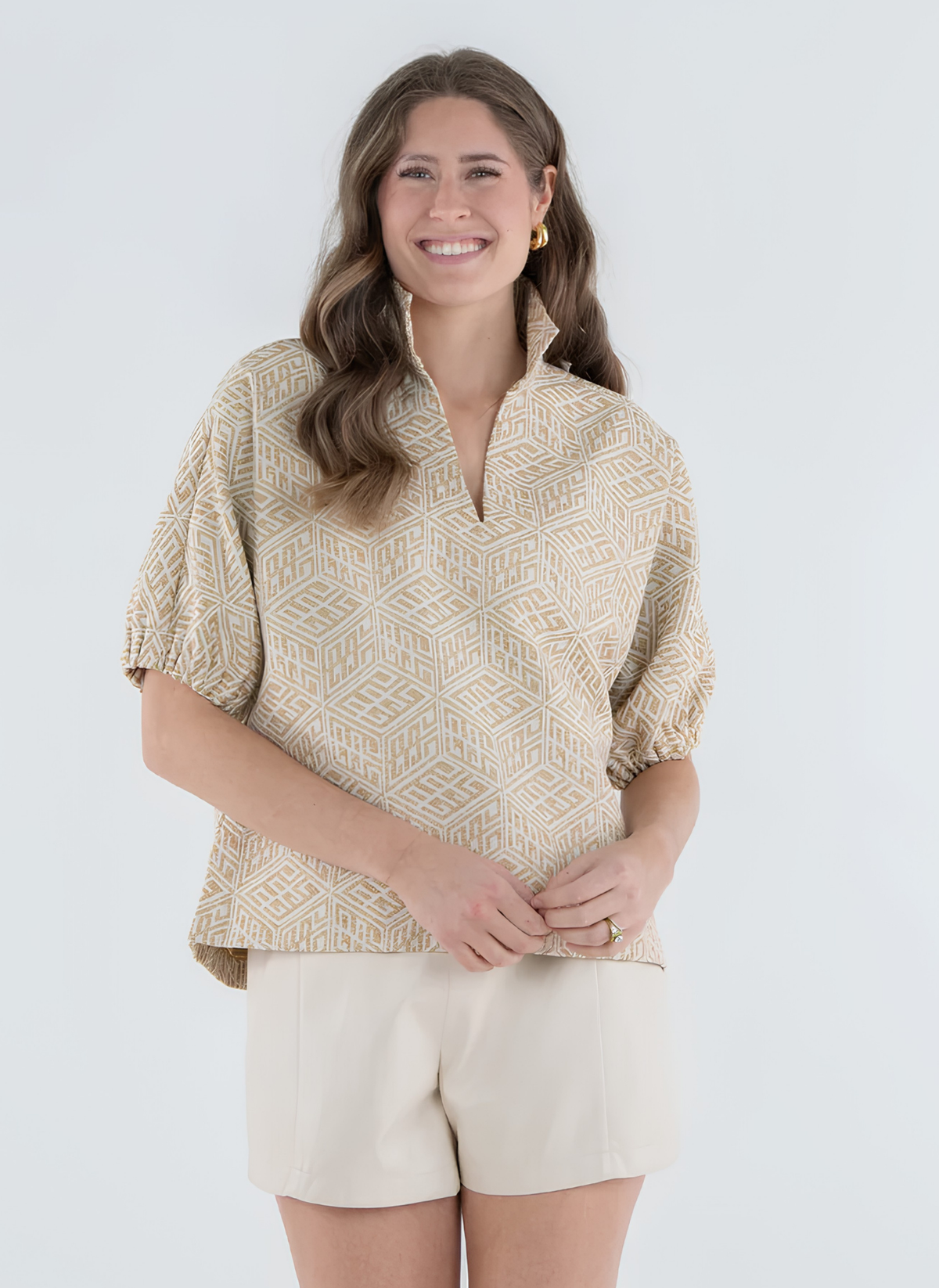 Poppy Top - Mosaic Monogram