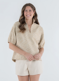 Poppy Top - Mosaic Monogram