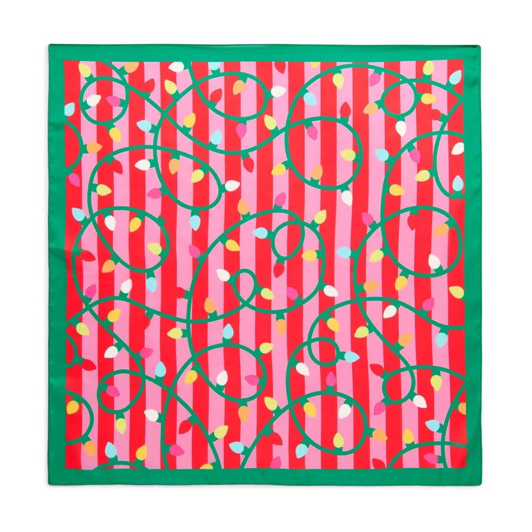 Festive String Lights Square Scarf