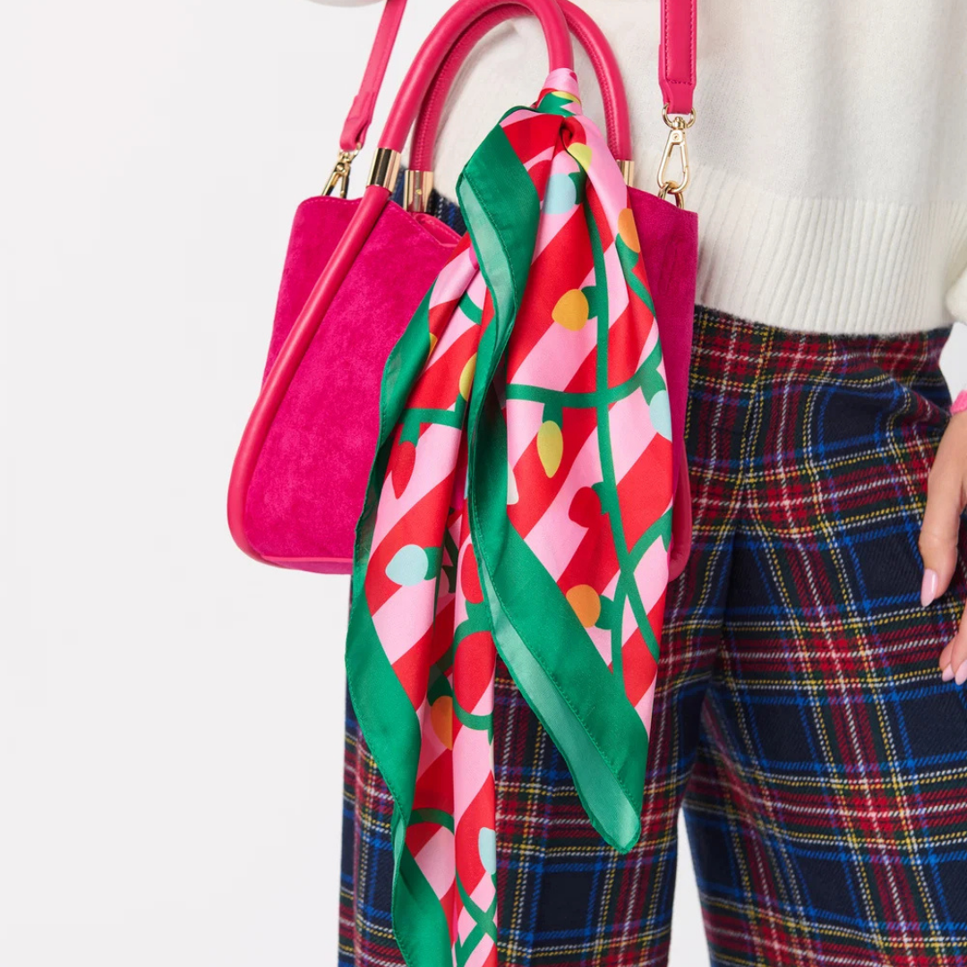 Festive String Lights Square Scarf