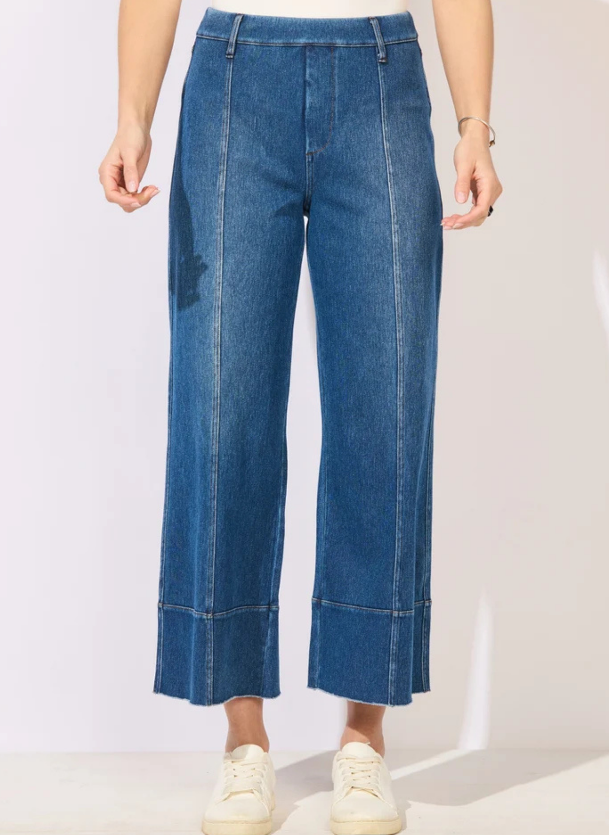 Pull-On Knit Denim Pant