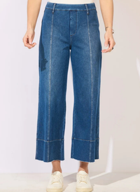 Pull-On Knit Denim Pant