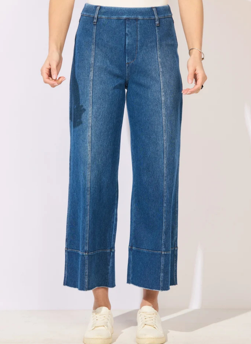 Pull-On Knit Denim Pant