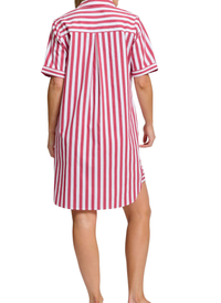 Clara Stripe Dress - Burgundy