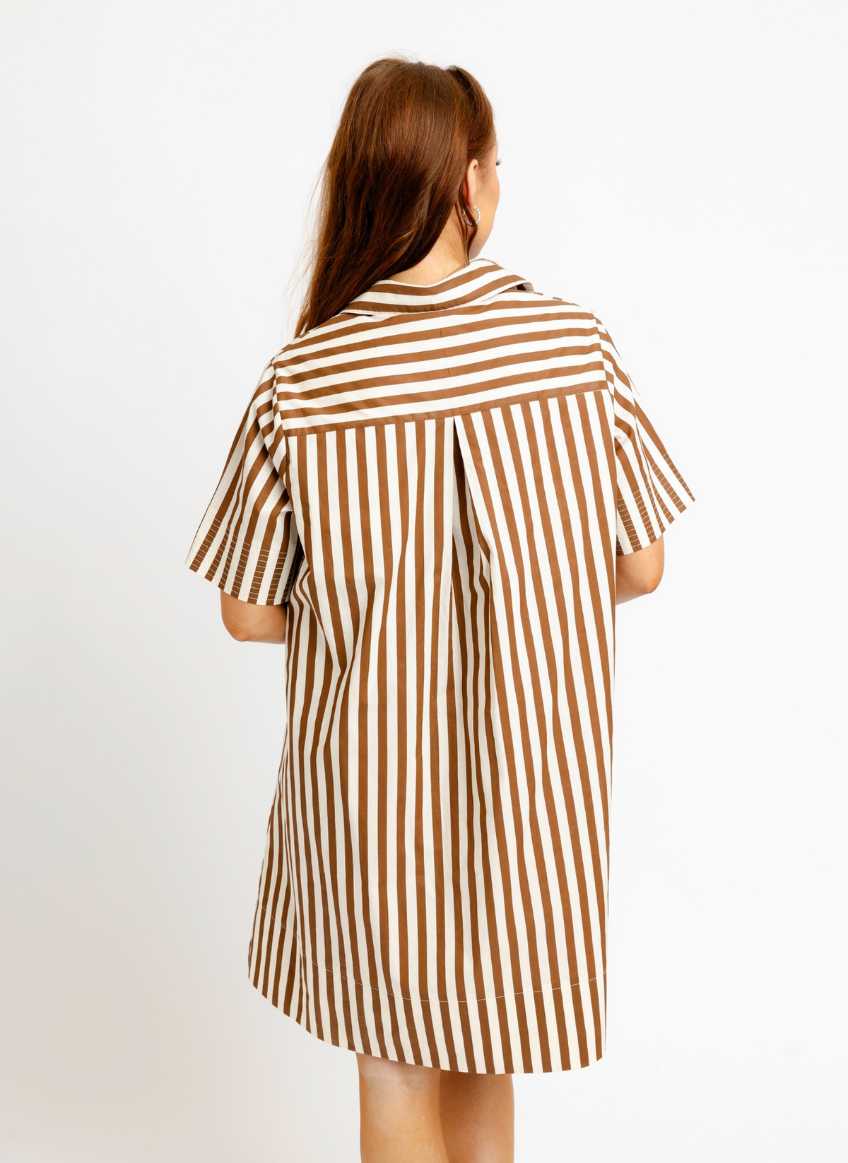 Stripe Poplin Shirt Dress