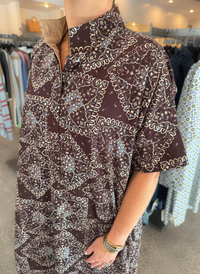 Bandana Print Midi Dress