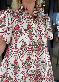 Fall Vine Button Dress