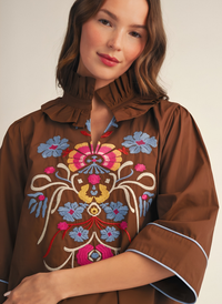 Hazel Bloom Embroidered Dress