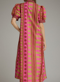Dixie Dot & Line Midi Dress