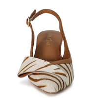 Settle Down Kitten Heel - White + Tan