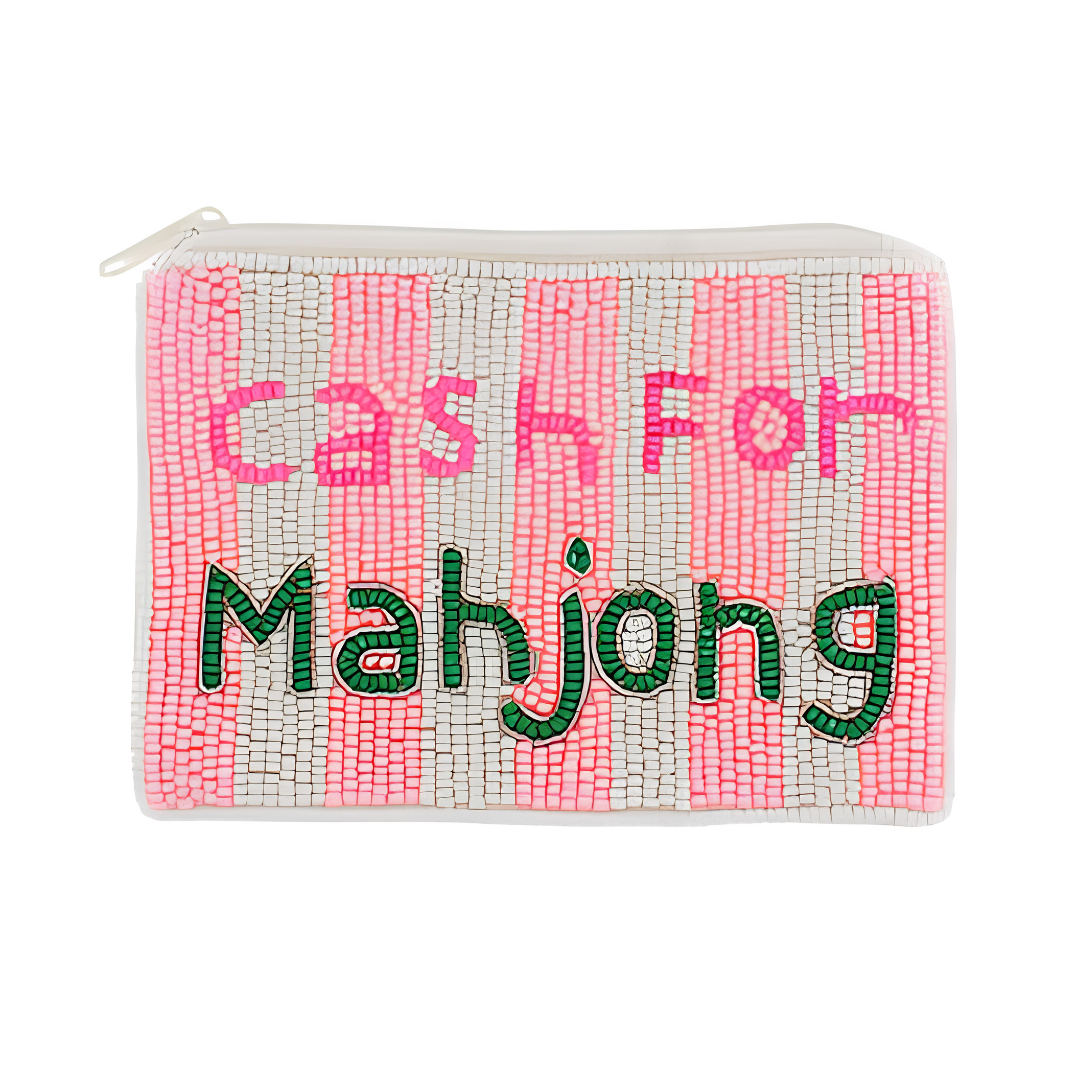 Beaded Mahjong Coin Purse