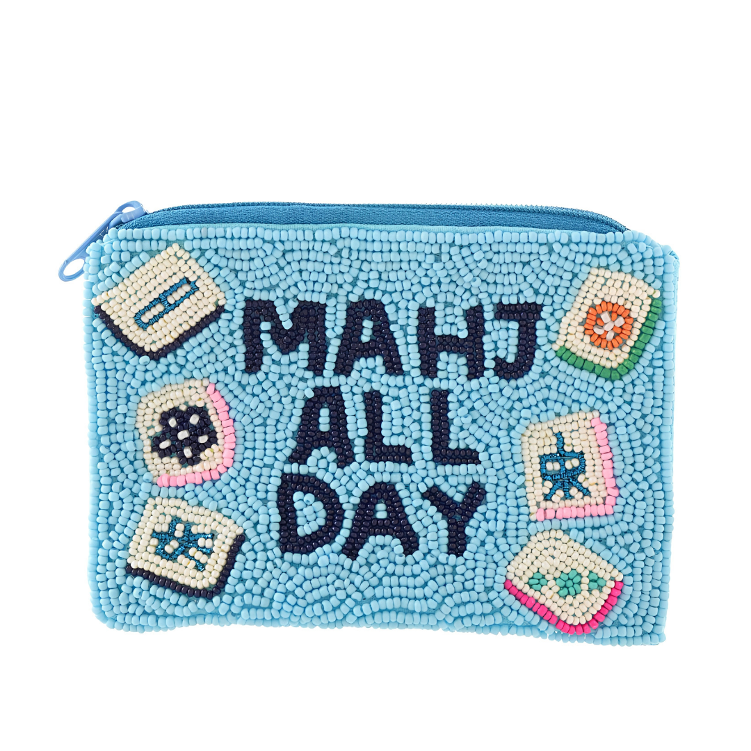 Beaded Mahjong Coin Purse