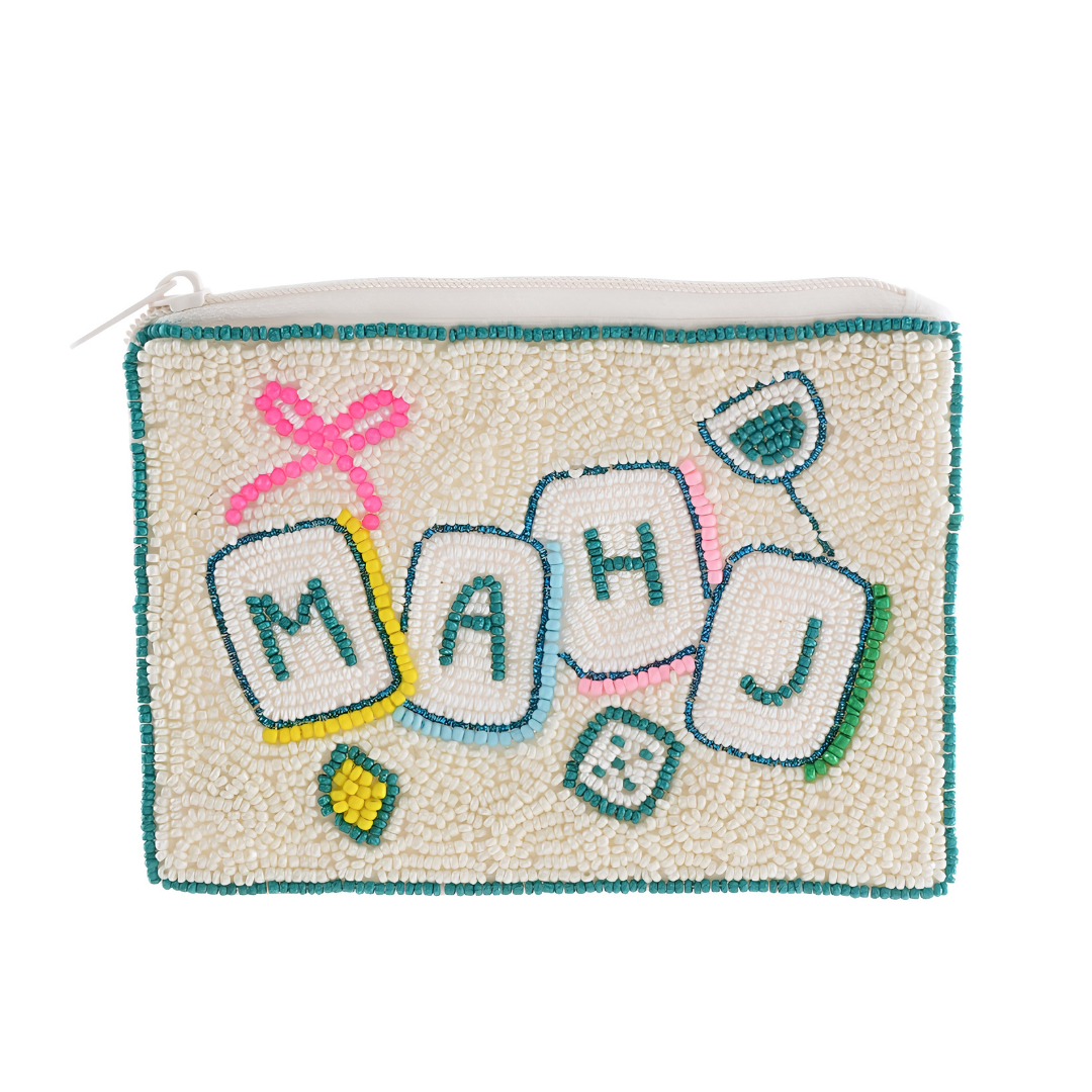 Beaded Mahjong Coin Purse