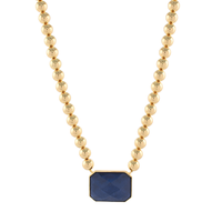 Octagon Stone Pendant Necklace