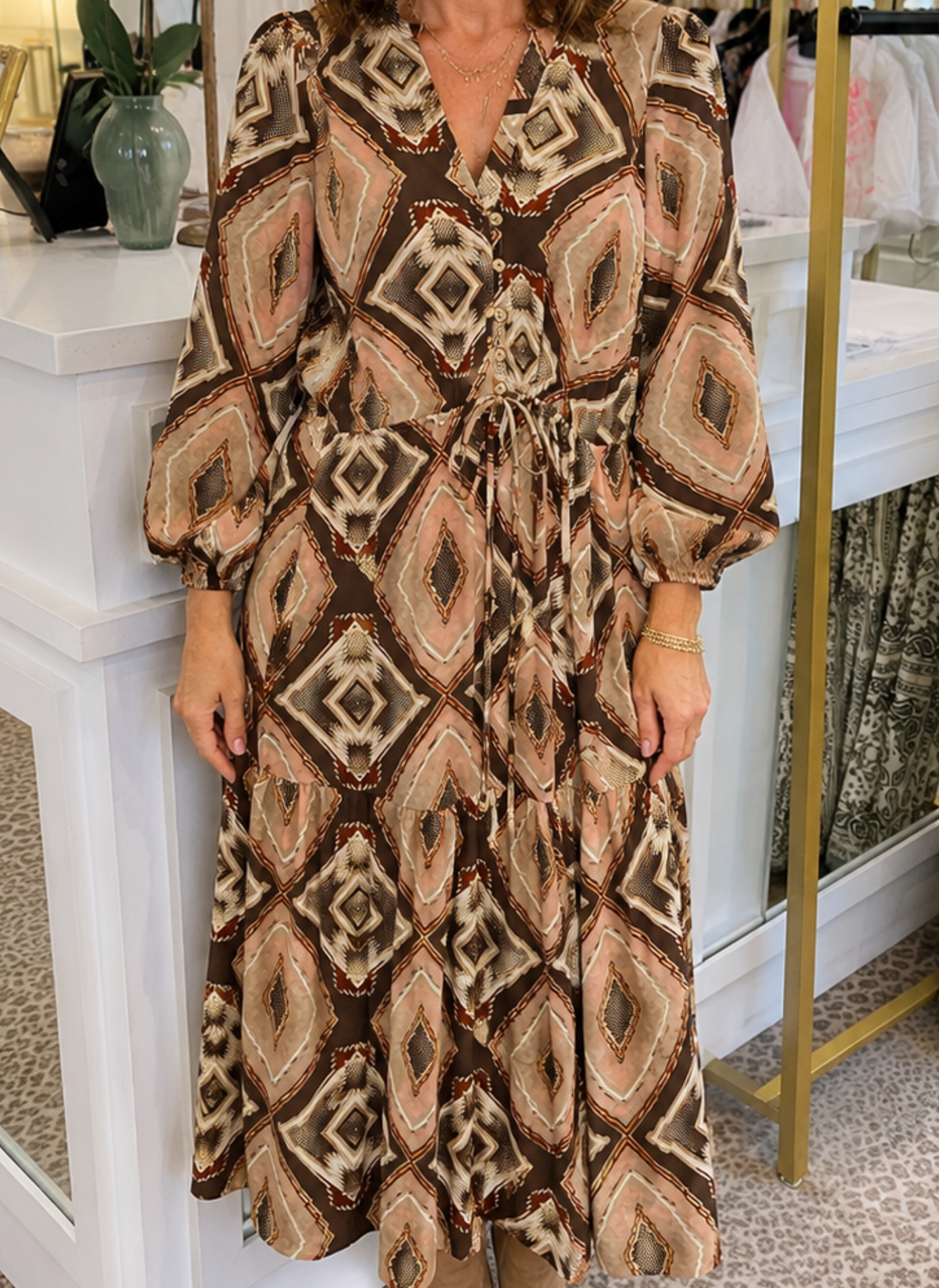 Dazzling Diamond Maxi Dress