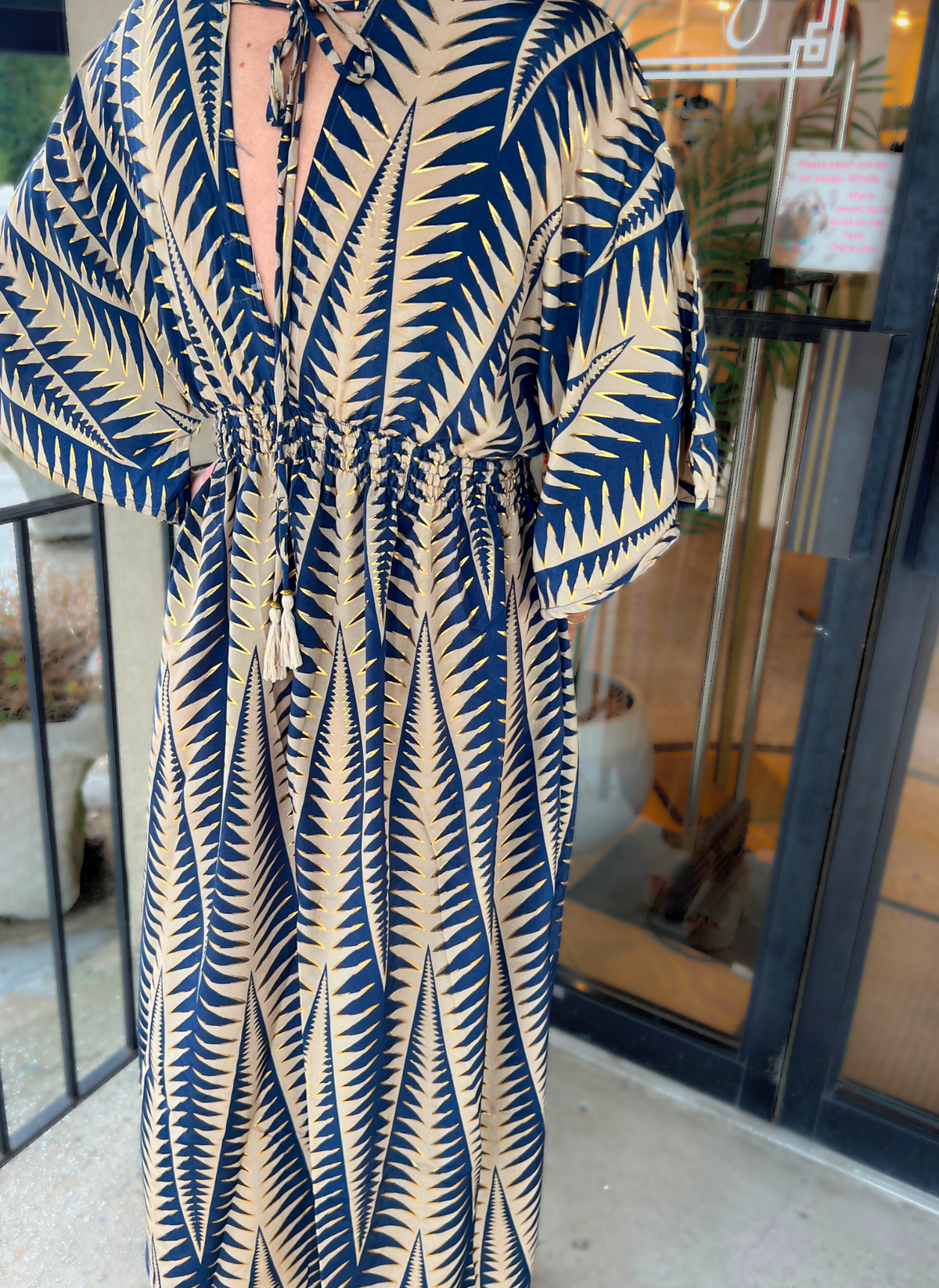 Gilded Aztec Maxi Dress