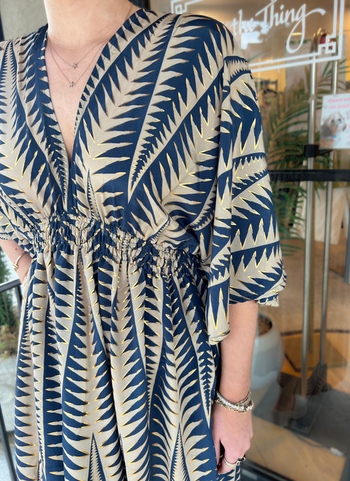 Gilded Aztec Maxi Dress