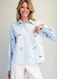 Embroidered Duck Top