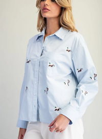 Embroidered Duck Top