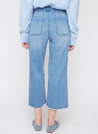 Denim Wide Leg Stitch Detail Pant