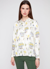 Paris Cafe Collared Top