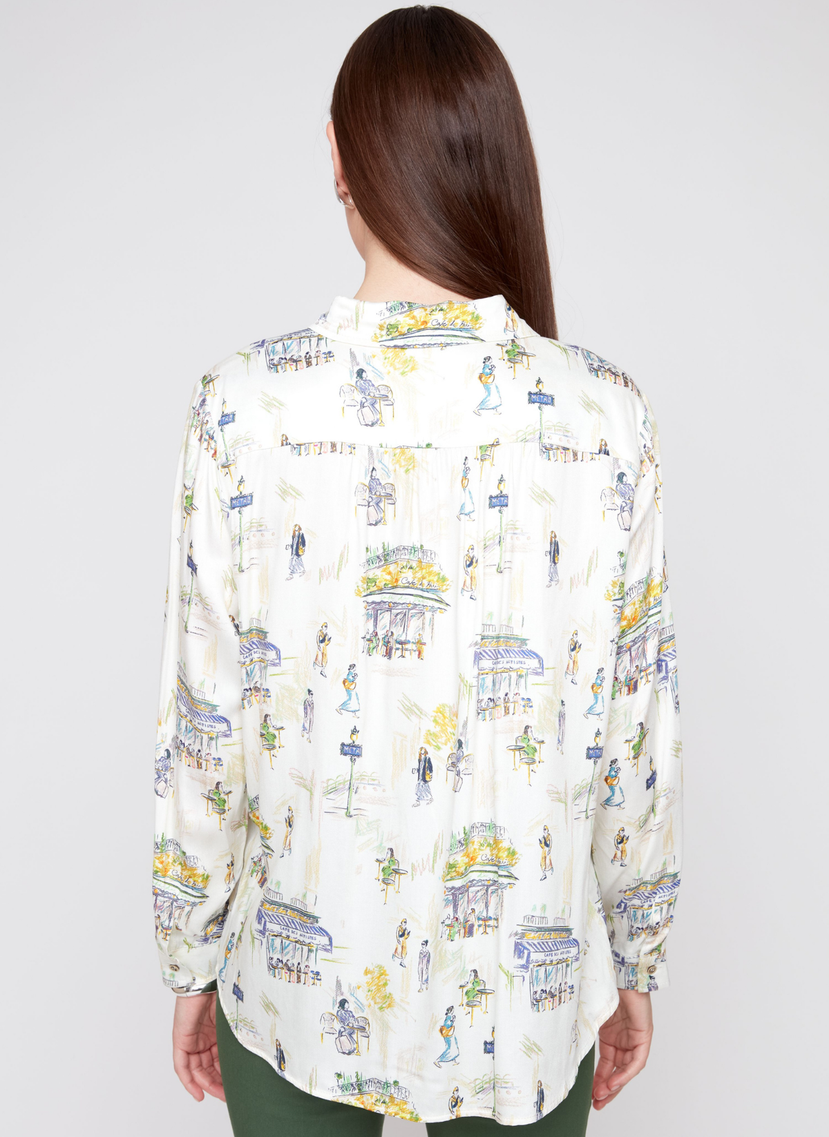 Paris Cafe Collared Top
