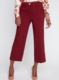 Faux Cuff Wide Leg Pants