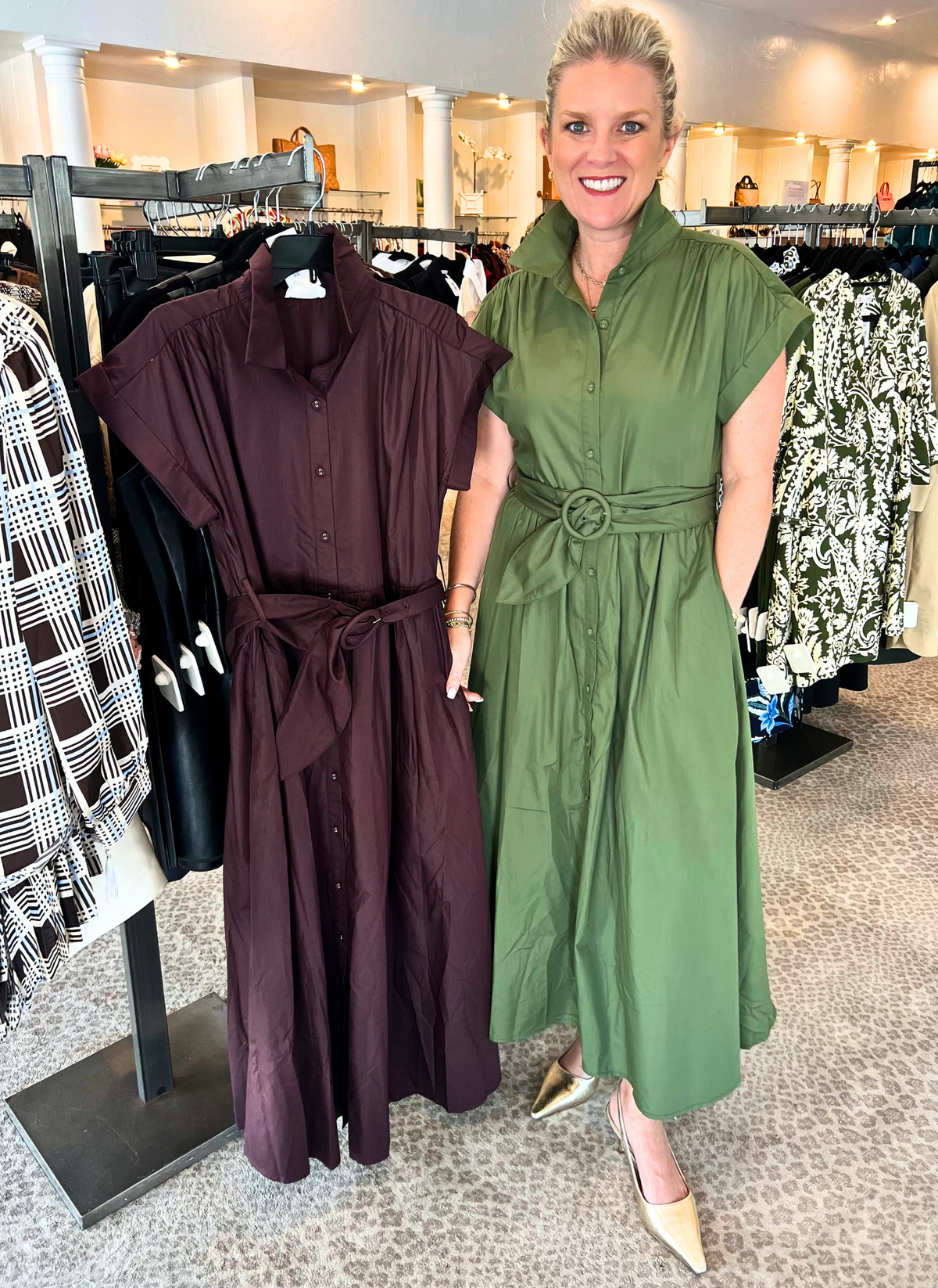 Joanie Belted Midi Dress