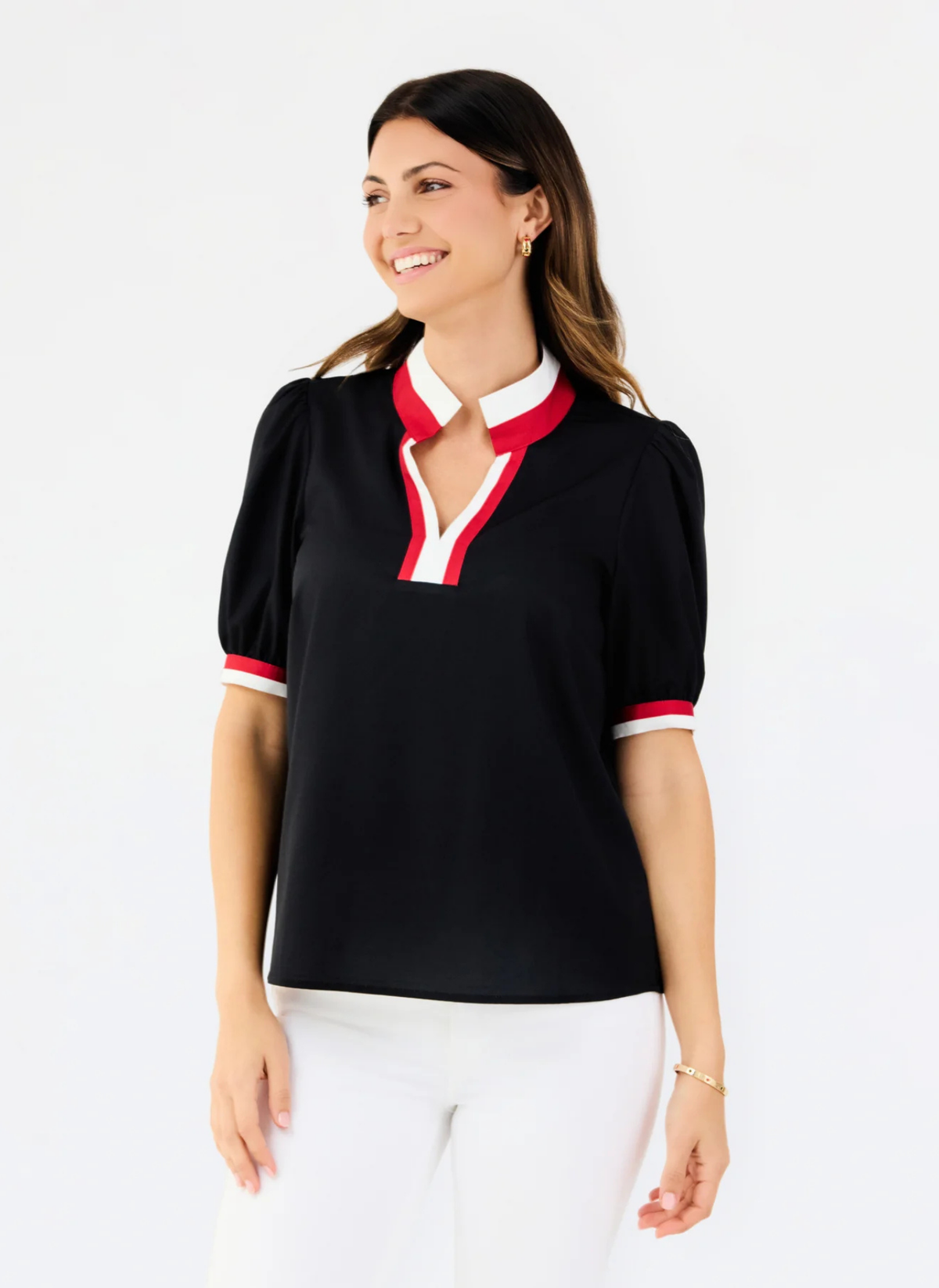 Tricia Top - Garnet + Black