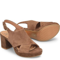 Liv Suede Platform Sandal - Brown