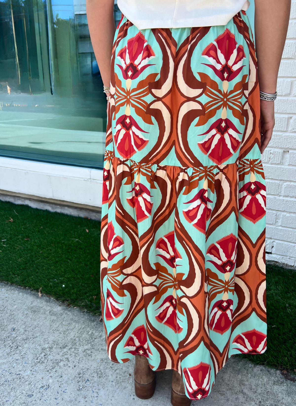 Ada Skirt - Geo Mint